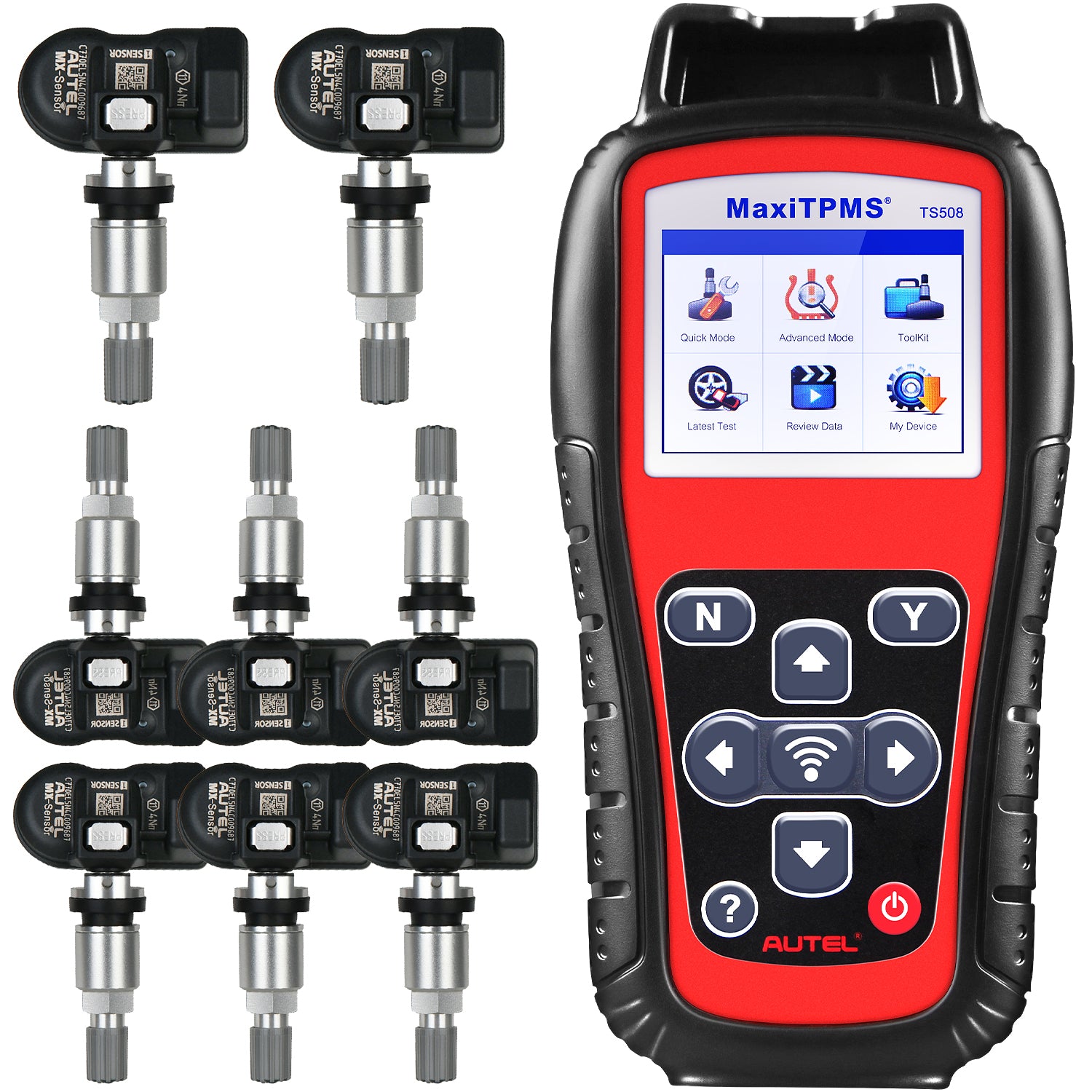 Autel MaxiTPMS TS508WF TS508 WF KIT TPMS Diagnostic Service Tool Support Tire Sensor Reset, Activate, Program and Relearn with 4pc Sensors, Upgrade Version of TS508