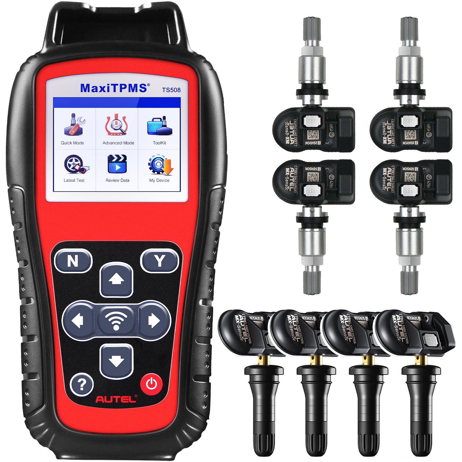 Autel MaxiTPMS TS508WF TS508 WF KIT TPMS Diagnostic Service Tool Support Tire Sensor Reset, Activate, Program and Relearn with 4pc Sensors, Upgrade Version of TS508