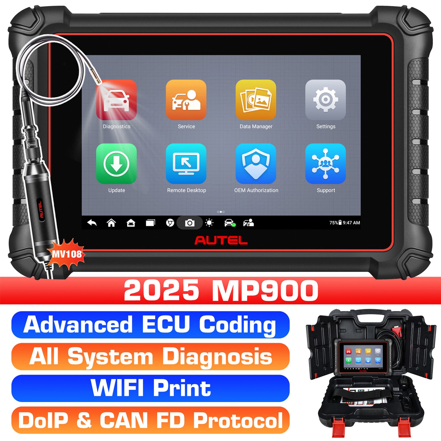 Autel MaxiPRO MP900 OBD2 Scanner with MV108S
