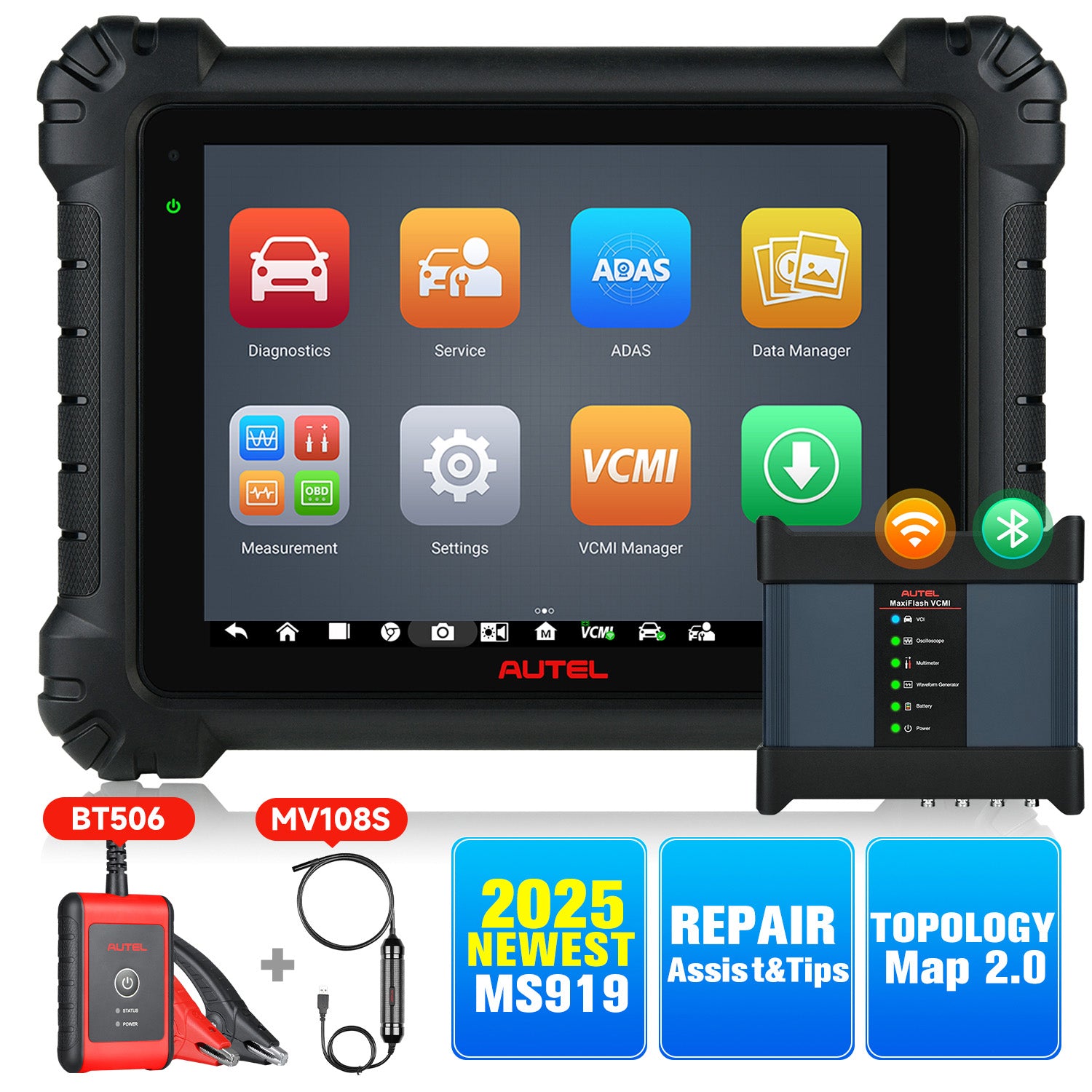 Autel Maxisys MS919 Diagnostic Scanner with Oscilloscope feature