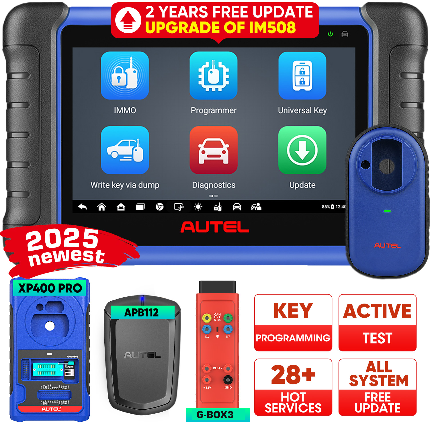 Autel MaxiIM IM508S Key Programming Tool with XP400 PRO apb112 g-box3