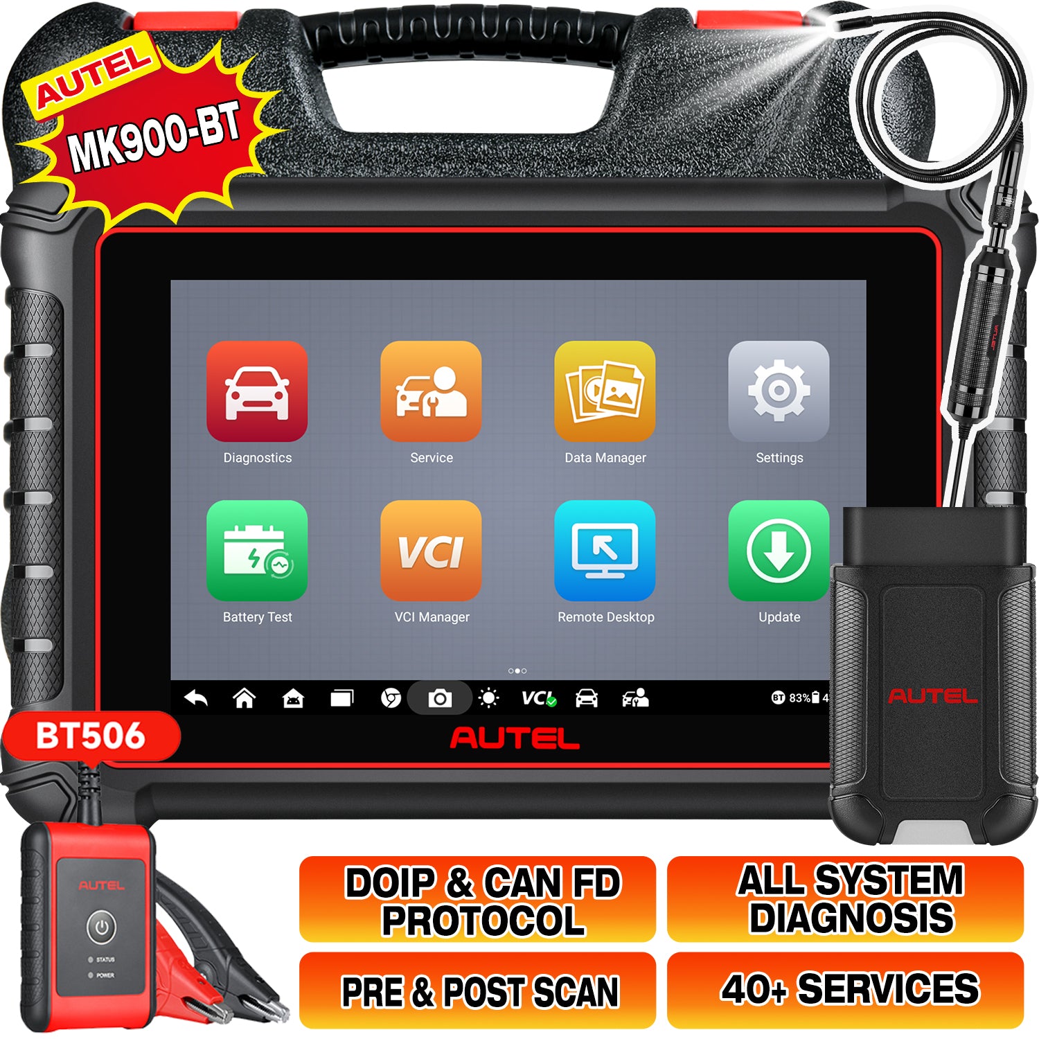 Autel MaxiCOM MK900BT MK900-BT and MV108S BT506