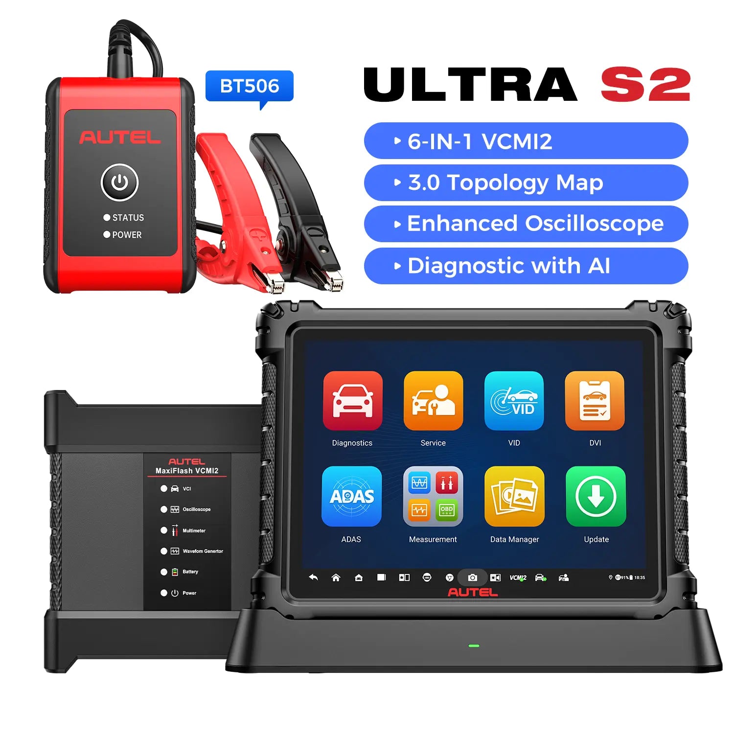 Autel MaxiSys Ultra S2 Diagnostic Scanner with BT506