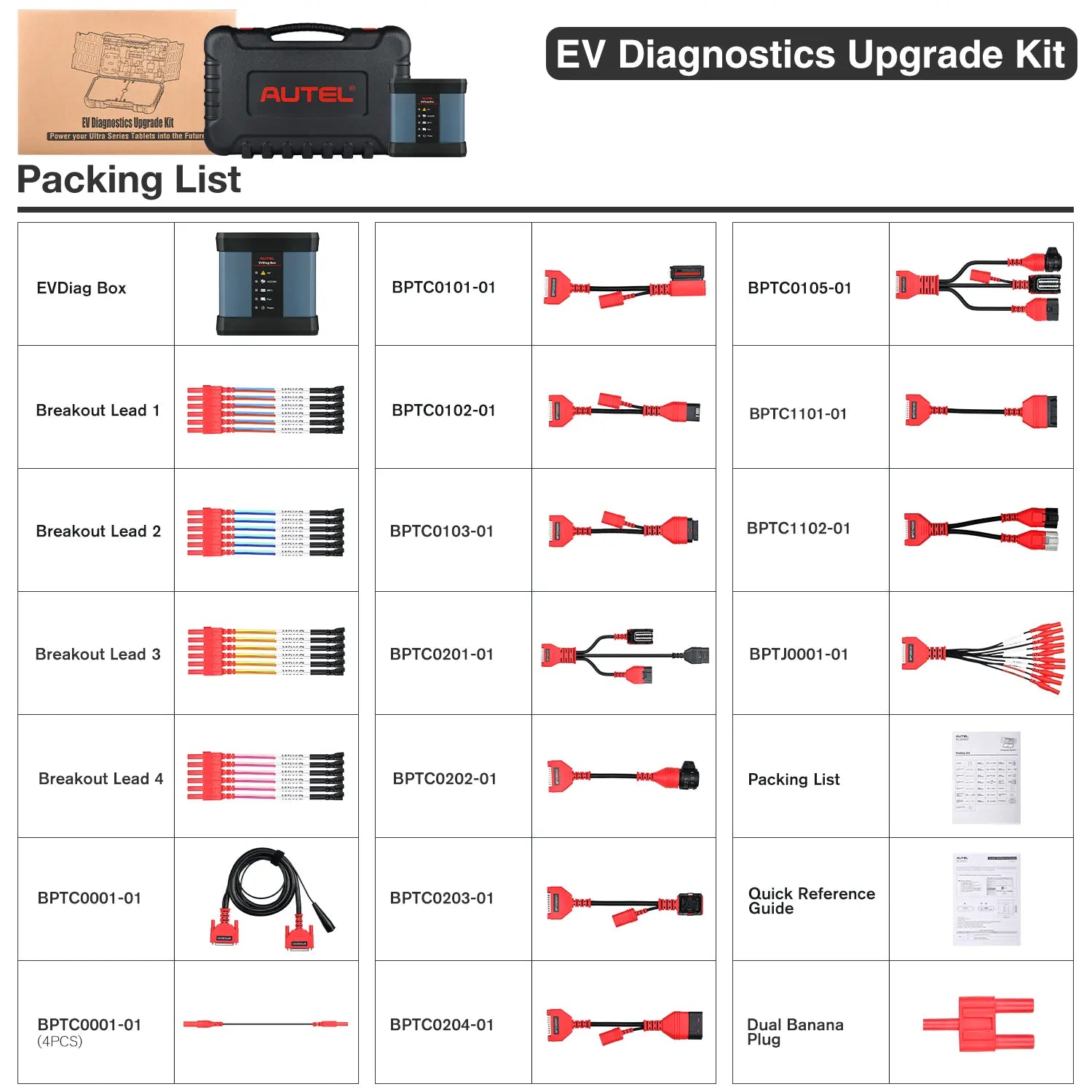 Autel Ultra S2 EV Packing List