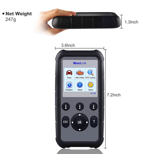 AUTEL MaxiLink ML629 プロフェッショナルスキャンツール Buy: Autel MaxiLink ML629 OBD2 Code Reader & Scan Tool