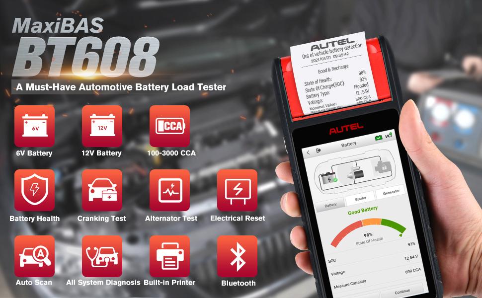 Autel MaxiBAS BT608 Review --- A Compact And Advanced Car Battery Tester