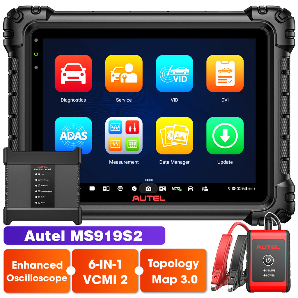 Autel MaxiSys MS919S2 MS919 S2 Diagnostic Scanner With AI, 6-IN-1 VCMI ...