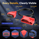 Autel 7 Pin OBD1 to 16 Pin OBD2 Adapter Cable for Ford Vehicles, Diagnostic Connector Compatible with Scan Tools