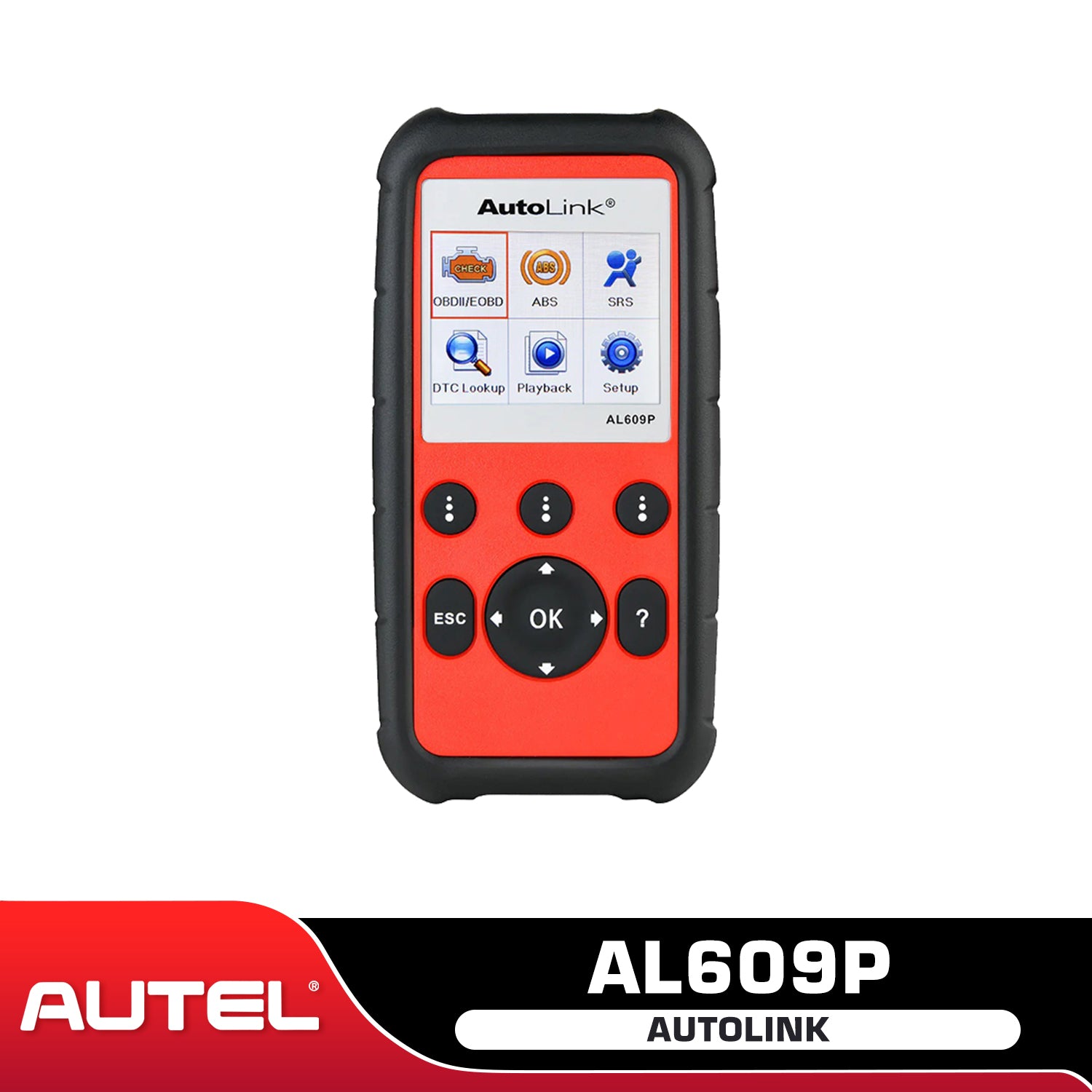 Autel AutoLink AL609P Vehicle OBD2 Fault Code Reader/Erase Tool ABS ...