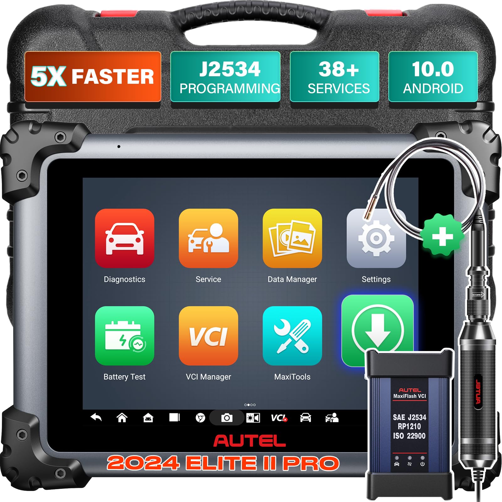 [2 Years Update] Autel Maxisys Elite II Pro 2024 Sacanner, ECU Programming & Coding, Full-System Diagnosis, Bi-Directional Control, Support DoIP/CAN FD Protocol, Upgraded Ver. of Maxisys Elite/Elite II