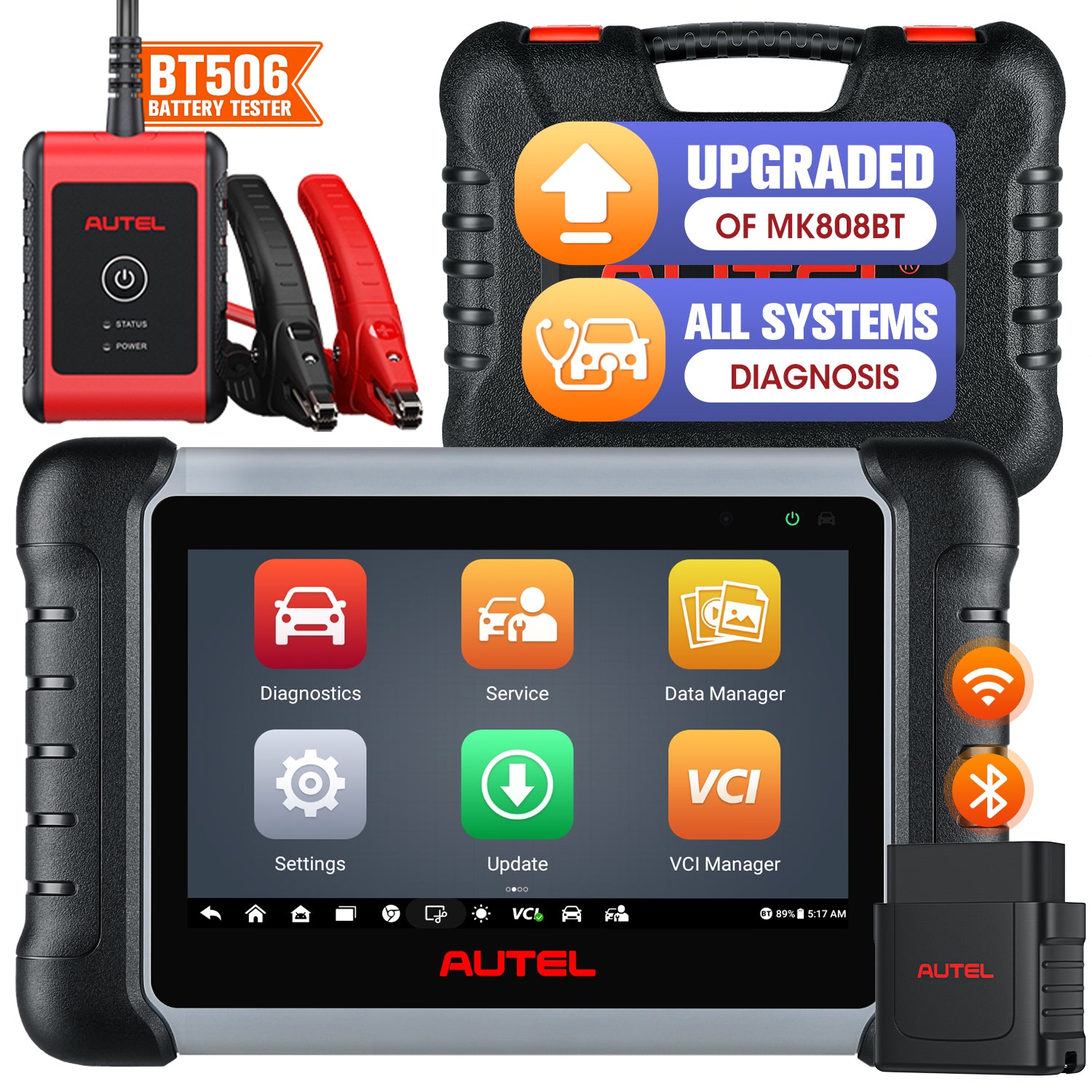 Autel MaxiCOM MK808BT Pro OBD2 Scanner Car Diagnostic Tools Code Reade –  Midwestpartsdepot