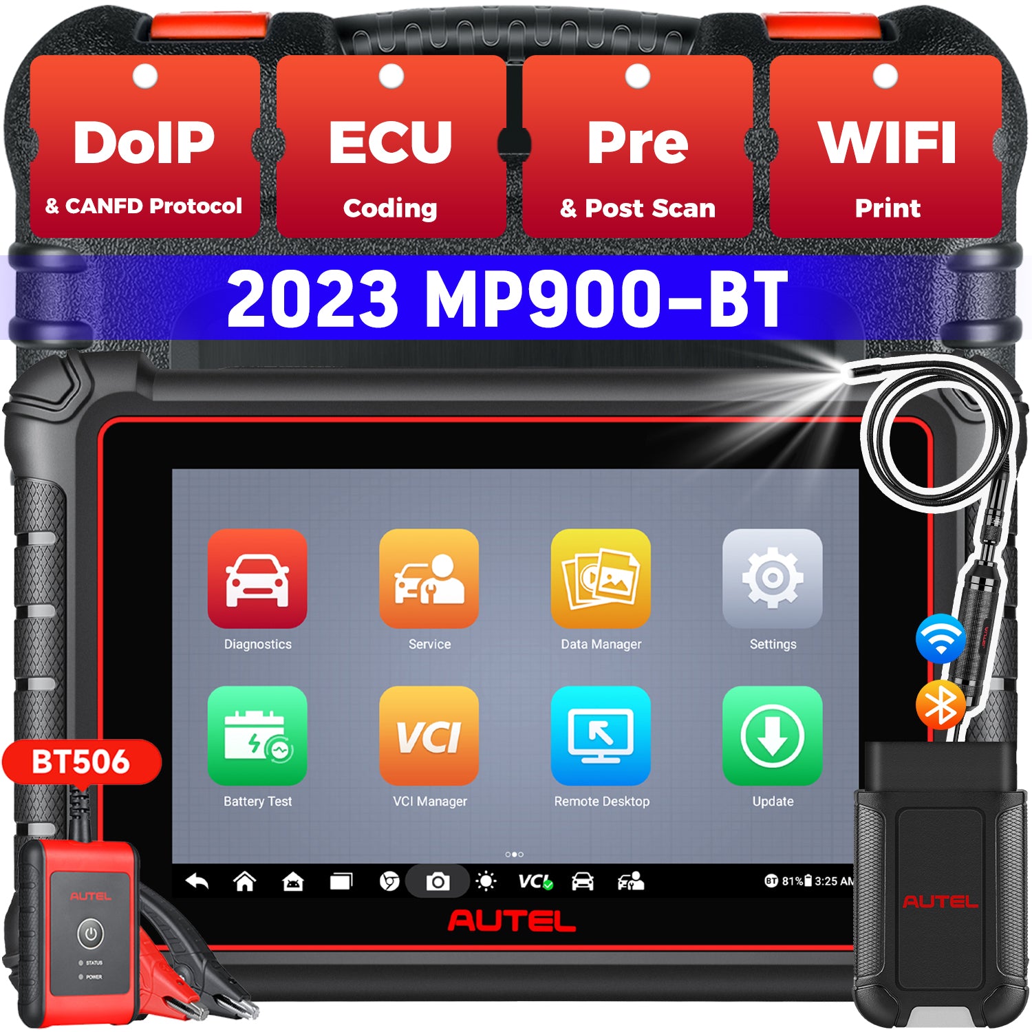 Autel MaxiPRO MP900BT and MV108S and BT506