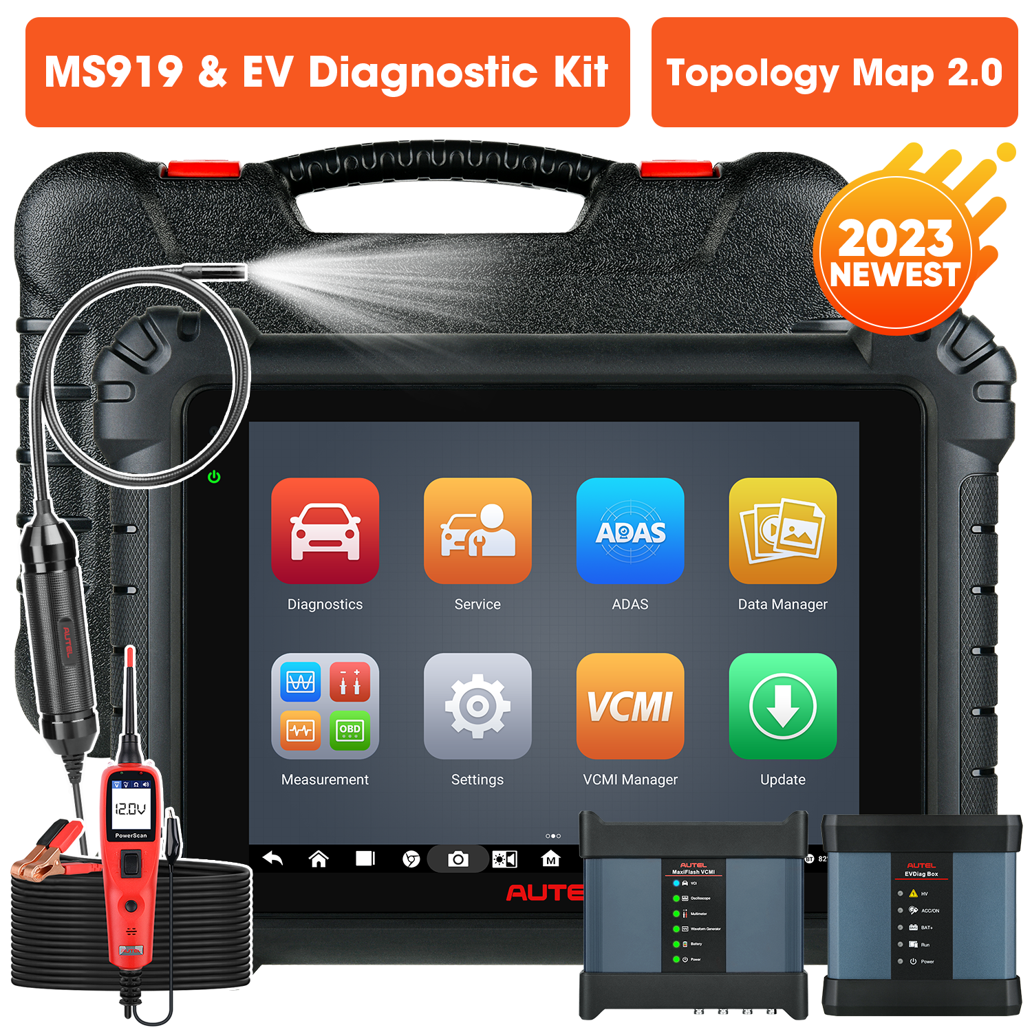 Autel Maxisys MS919EV and PS100 and MV108S ms919 ev diagnostic kit