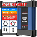 Autel MaxiFlash VCI J2534 ECU Programming Device, Multi-Protocol SAE J2534/ CAN FD/ DoIP/ D-PDU/ RP1210, Work with Autel MaxiCOM Ultra Lite MaxiSYS Elite II Pro MS909 MS909EV MS909CV