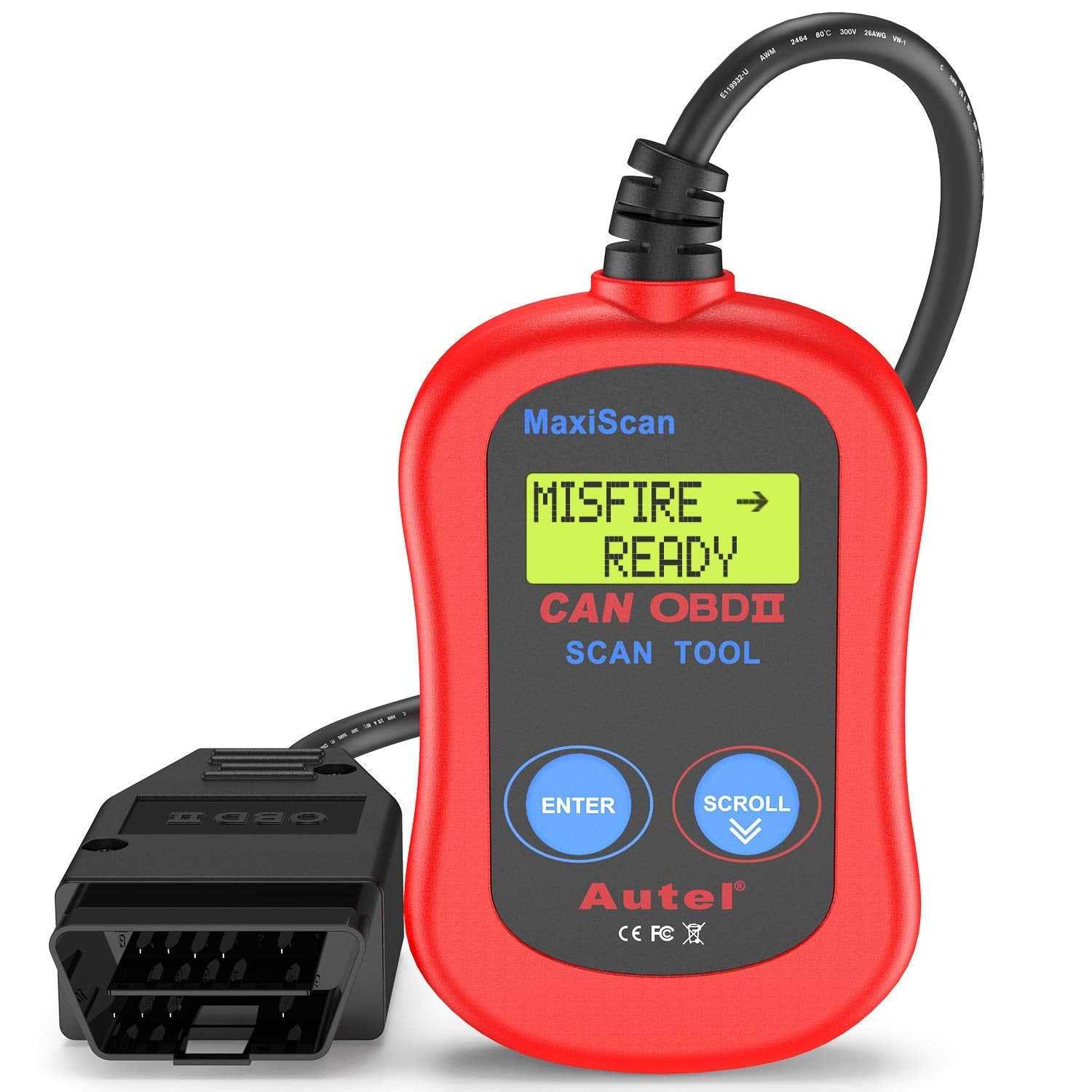 Maxiscan Code Reader Autel MS300 MaxiScan Read/ Erase Fault Codes OBD2 Scanner Car ...