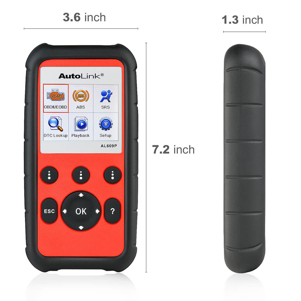 Autolink Reader Autel AutoLink AL609P Vehicle OBD2 Fault Code Reader/Erase Tool ABS ...