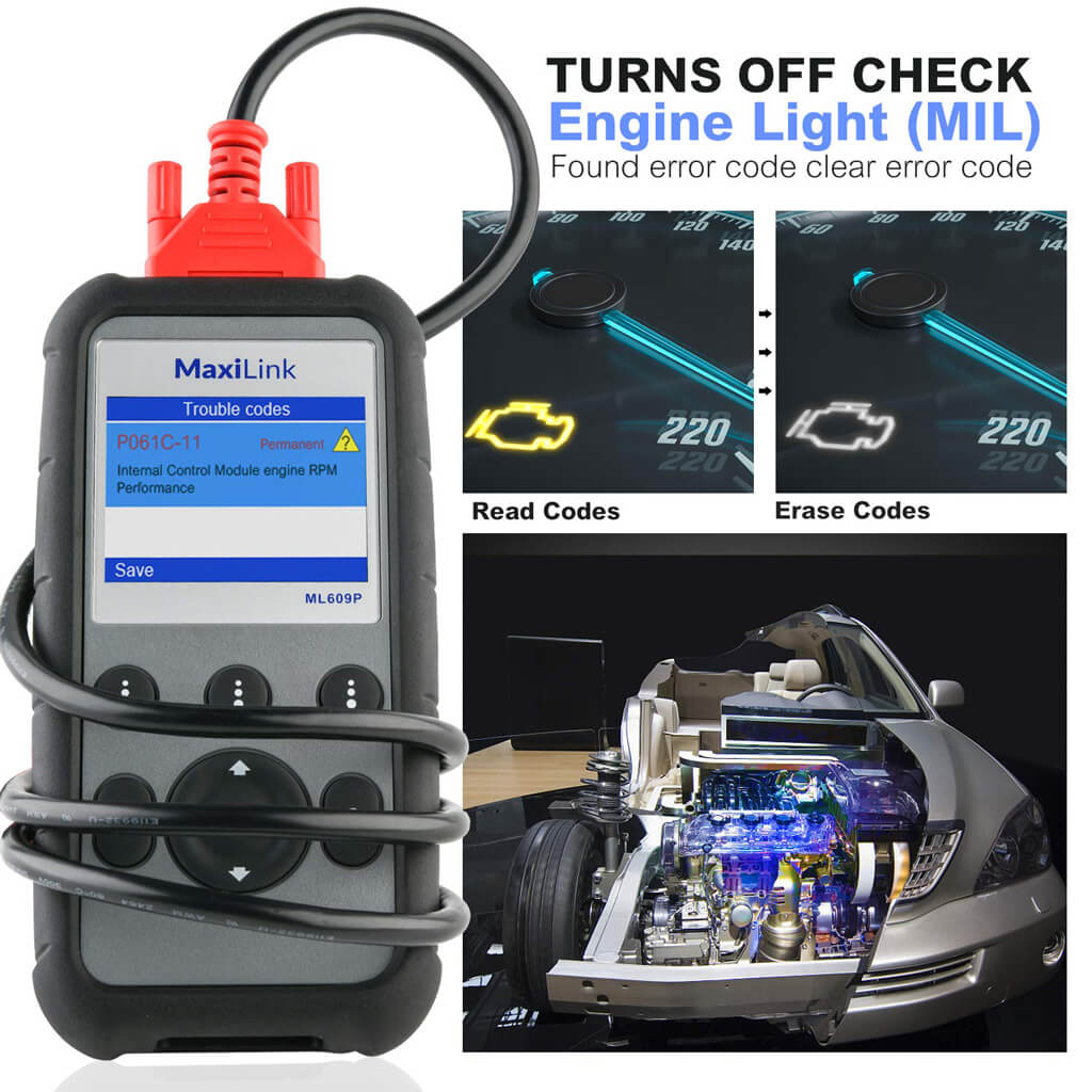 autel ml609p turn off engine light