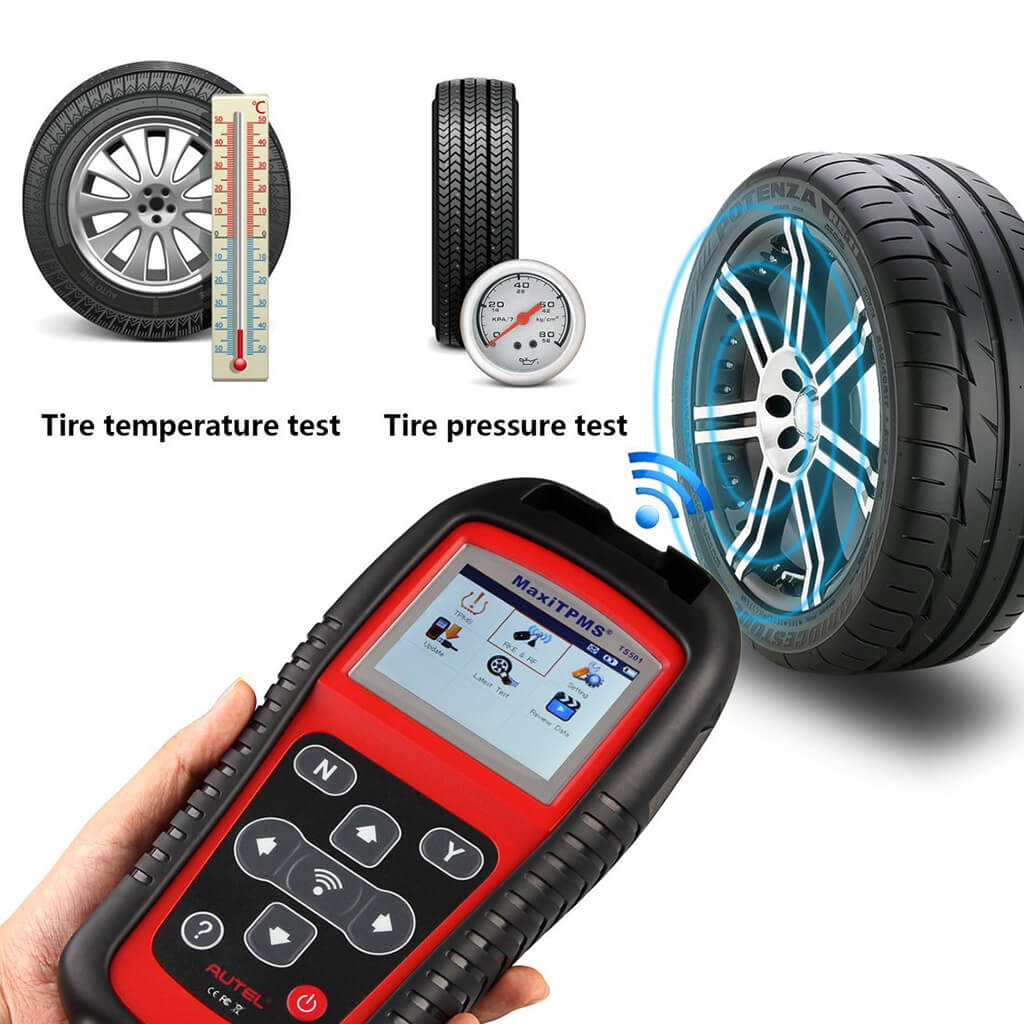 Autel MaxiTPMS TS501 TPMS Programming Tool tire temperature test tire pressure test